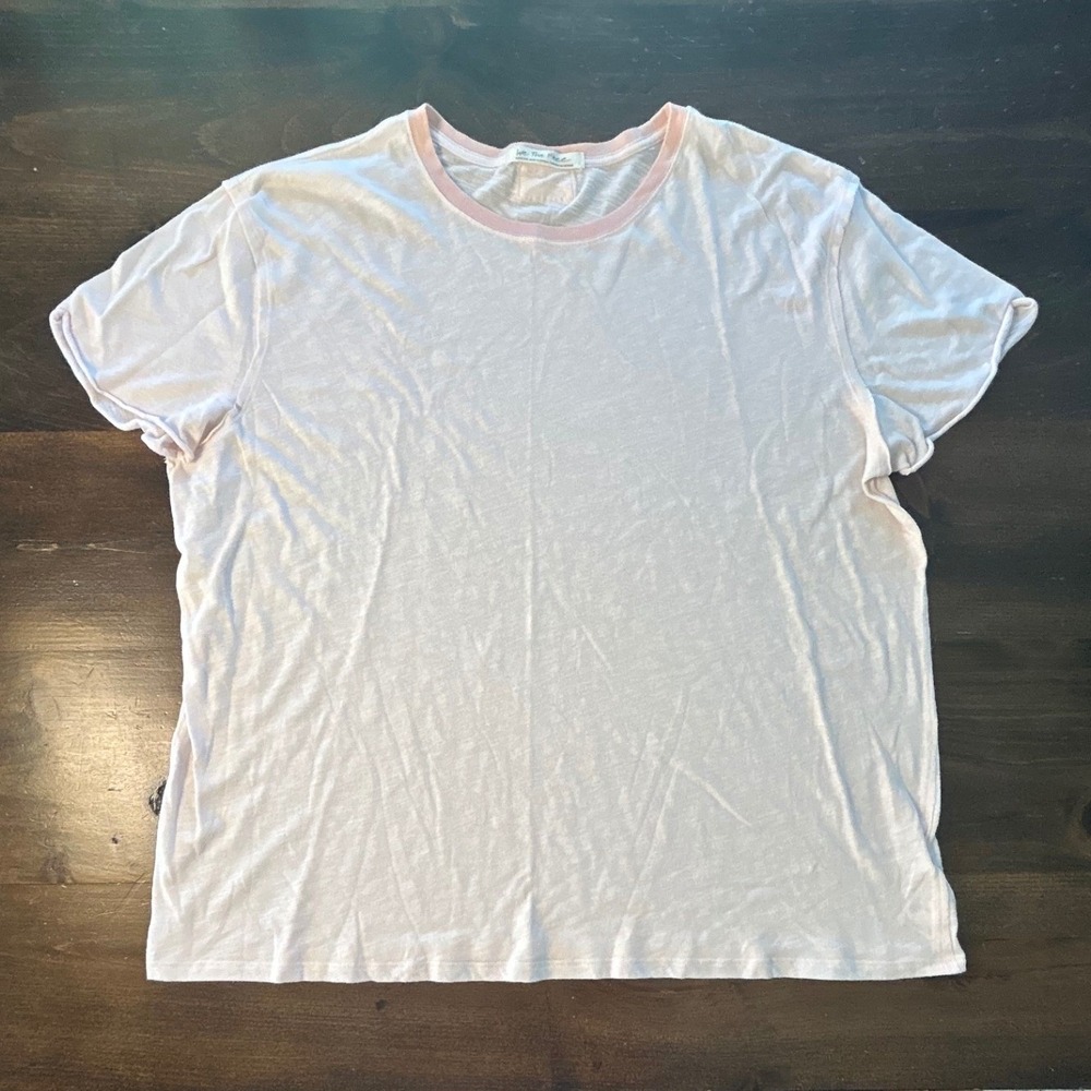 Free People We The Free T-Shirt Medium Pink Oversized Baggy Casual Lightweight